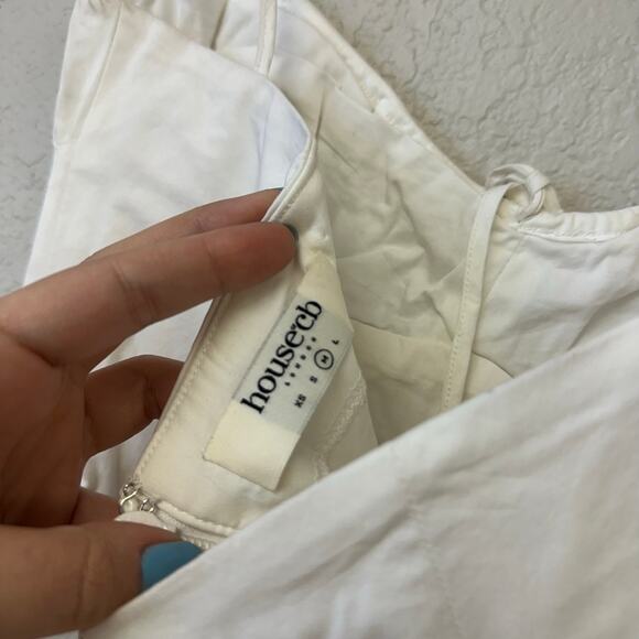 House of CB Lilibeth White Gathered Bustier Top Size Medium - Picture 5 of 7